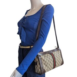 Gucci Beige and Brown Shoulder Bag